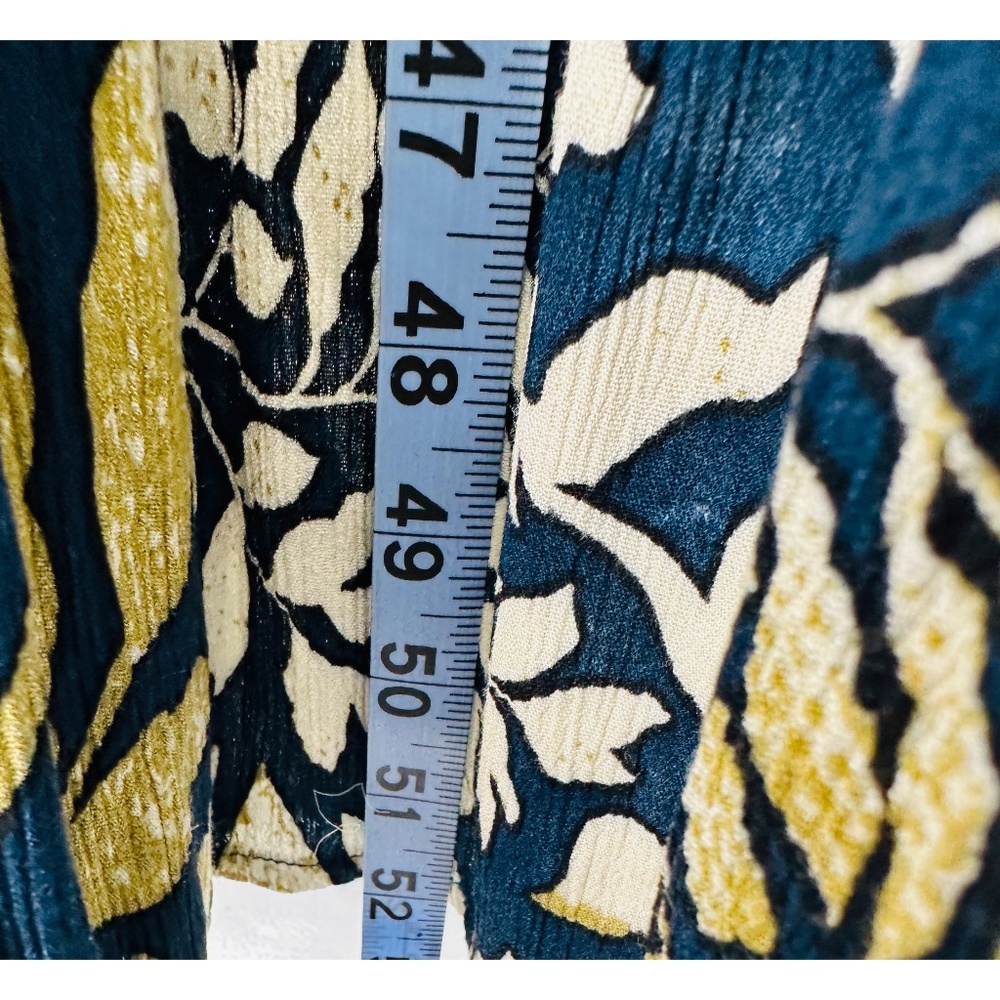 Dress‎ Barn Halter Floral Print Brown/Blue Halter Maxi Dress, Size 10 - Picture 7 of 11